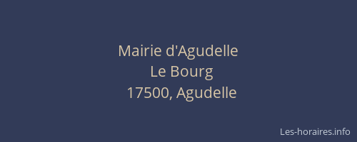 Mairie d'Agudelle