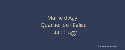 Mairie d'Agy