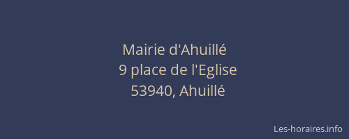 Mairie d'Ahuillé