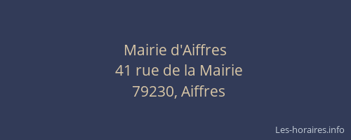 Mairie d'Aiffres