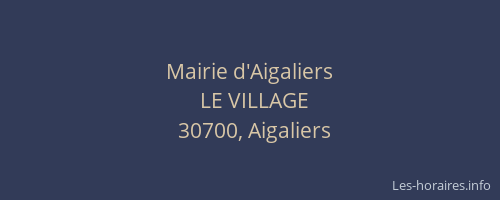 Mairie d'Aigaliers