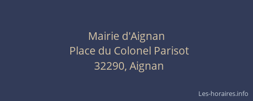 Mairie d'Aignan