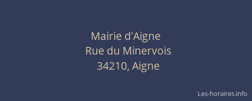 Mairie d'Aigne