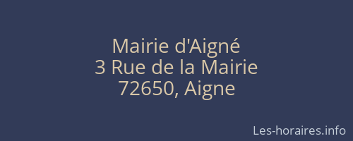 Mairie d'Aigné