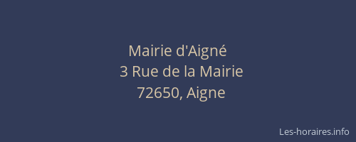 Mairie d'Aign&eacute;