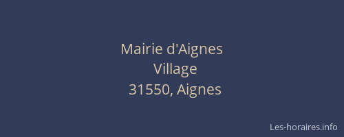 Mairie d'Aignes