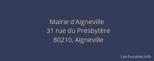 Mairie d'Aigneville