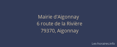 Mairie d'Aigonnay