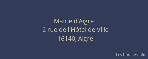 Mairie d'Aigre