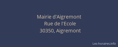 Mairie d'Aigremont