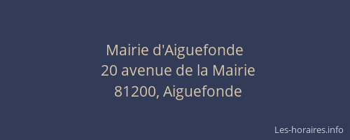 Mairie d'Aiguefonde