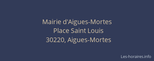 Mairie d'Aigues-Mortes