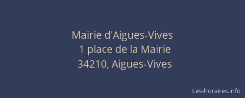 Mairie d'Aigues-Vives