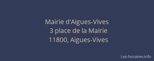 Mairie d'Aigues-Vives
