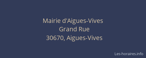 Mairie d'Aigues-Vives