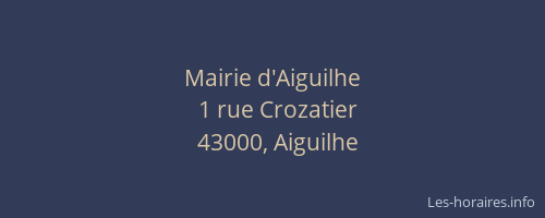 Mairie d'Aiguilhe