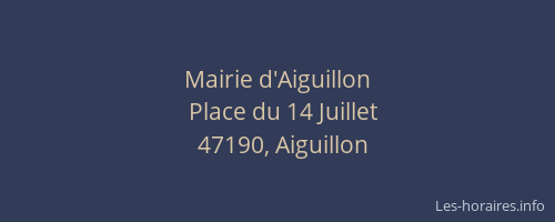 Mairie d'Aiguillon