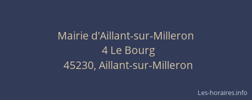 Mairie d'Aillant-sur-Milleron