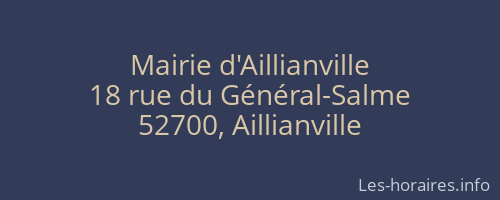 Mairie d'Aillianville
