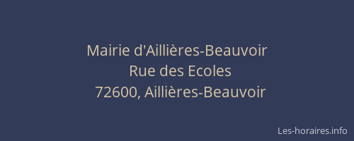 Mairie d'Ailli&egrave;res-Beauvoir