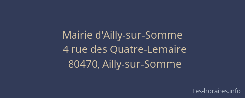 Mairie d'Ailly-sur-Somme