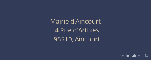 Mairie d'Aincourt