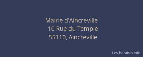 Mairie d'Aincreville