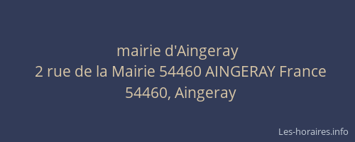 mairie d'Aingeray