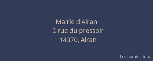 Mairie d'Airan