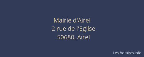 Mairie d'Airel