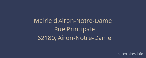 Mairie d'Airon-Notre-Dame