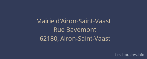 Mairie d'Airon-Saint-Vaast