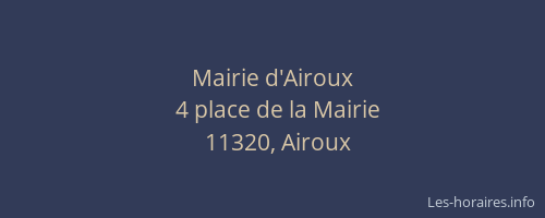Mairie d'Airoux