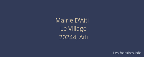 Mairie D'Aiti