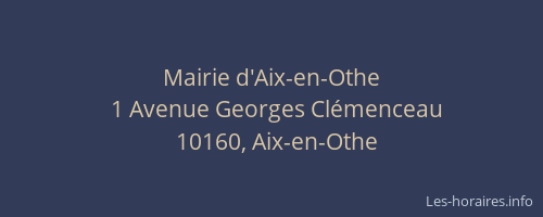 Mairie d'Aix-en-Othe