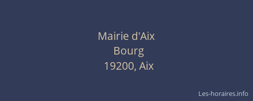 Mairie d'Aix