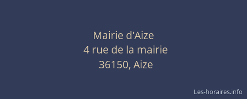 Mairie d'Aize
