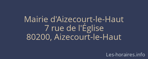Mairie d'Aizecourt-le-Haut