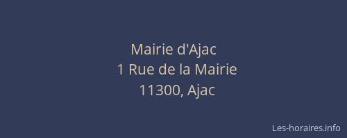 Mairie d'Ajac