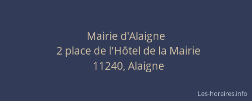 Mairie d'Alaigne