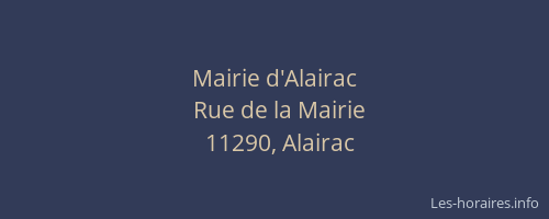 Mairie d'Alairac