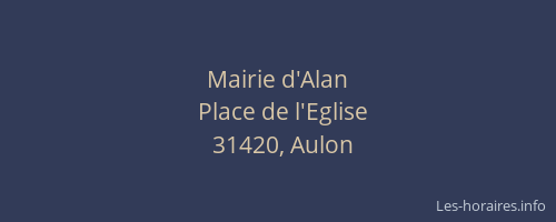 Mairie d'Alan