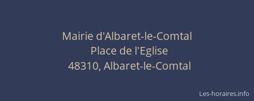 Mairie d'Albaret-le-Comtal