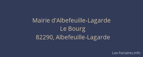 Mairie d'Albefeuille-Lagarde