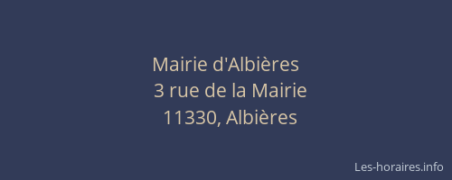Mairie d'Albières