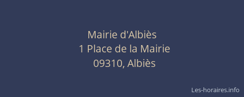Mairie d'Albiès