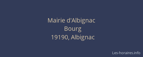 Mairie d'Albignac