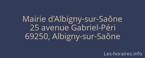 Mairie d'Albigny-sur-Saône