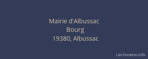 Mairie d'Albussac