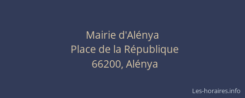 Mairie d'Al&eacute;nya